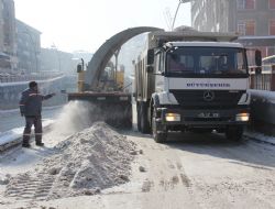 Erzurum'da kar mesaisi